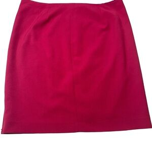 Anne Klein Dark Pink Pencil Skirt Sz 16 Zipper side and zipper bottom back slit